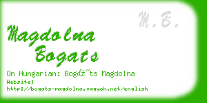 magdolna bogats business card